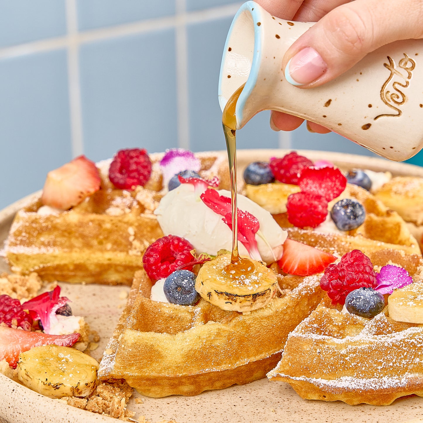 Pancakes o waffles dulces