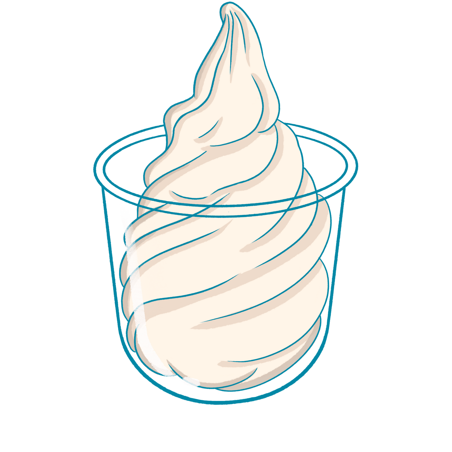 Vaso de Helado de Vainilla